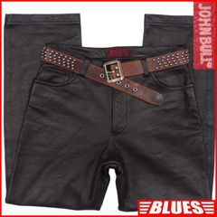 JOHN BULL ジョンブル レザーパンツ XL 本革 メンズ 黒 革パンツ 本皮 レザーパンツ_ウエスト78cmから82cm一覧←SEULB屋着古← X7460