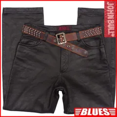 JOHN BULL ジョンブル レザーパンツ XL 本革 メンズ 黒 革パンツ 本皮 レザーパンツ_ウエスト78cmから82cm一覧←SEULB屋着古← X7460のサムネイル