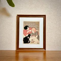 新品☆額縁付アートポスター☆スタンラン☆Steinlen☆アール・ヌーヴォー☆Compagnie Francaise des Chocolats☆287