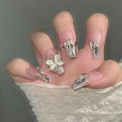 ネイルチップ 韓国 かわいい 30枚入り つけ爪 付け爪 3D ファッション ネイル ロング 結婚式 ブライダル 花嫁ネイル 和装 和服 可愛い 簡単