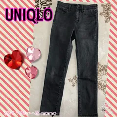 ユニクロ✨レディース・ブラックジーンズ💖【26】66cm