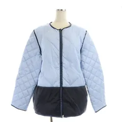 マルニ MARNI ノーカラーキルティングジャケット ダウンジャケット ジップアップ ナイロン 42 ライトブルー 紺 ネイビーのサムネイル