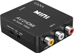 RCA to HDMI変換コンバーター GANA AV to HDMI 変換器 AV2HDMI USBケーブル付き 音声転送 1080/720P切り替え (コンポジットをHDMIに変換アダプタ)