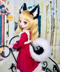 猫耳&縞しっぽ＆懐中時計/DD*SD*MDD*MSD*40～60cmドール用