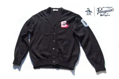 【１月末限定セール】【中古】マンシングウェア｜Munsingwear｜ペンギン バイ マンシングウェア｜グラフィックインターシャカーディガン｜GRAPHIC INTARSIA CARDIGAN ｜L