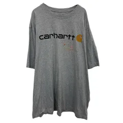 Carhartt プリントTシャツ 2XL グレー カーハート プルオーバー ビッグサイズ ルーズフィット カットソー 古着卸 アメリカ仕入 a704-5840
