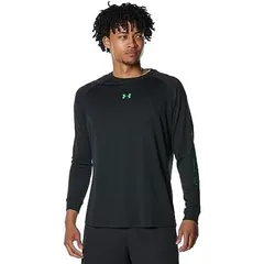 アンダーアーマー(UNDER ARMOUR) Tシャツ UAテック グラフィック 長袖Tシャツ メンズ 1381373 ブラック/グリーンスクリーン Mサイズ