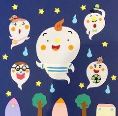 壁面　夏　おばけ