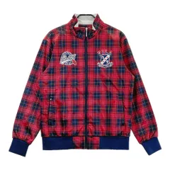 サイズ：LL FILA GOLF フィラゴルフ  ジップジャケット チェック レッド系 [240101438199] ゴルフウェア メンズ ストスト
