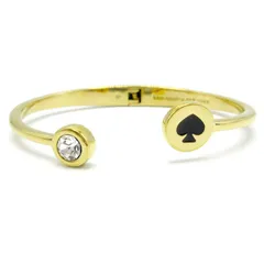 ケイトスペード kate spade ストップ ザ スペード オープン ヒンジ ビジュー バングル O0RU1340 001 (ブラック×ゴールド) レディース
