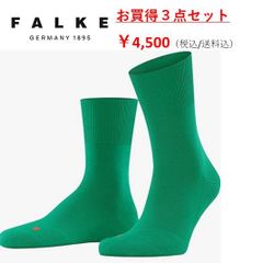 FALKE(ファルケ)Run Socks(ランソックス) 16605   EMERALD(7437) 39/41(24.5-26cm)3点セット