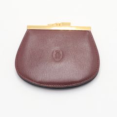 極美品 カルティエ マストライン がま口 コインケース ボルドー