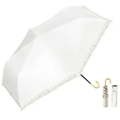 日傘 折りたたみ傘 超軽量 174g/194g UVカット 遮熱 遮光 日焼け止め対策 紫外線遮断 晴雨兼用 レディース かわいい 高密生地 超撥水 耐風 小型 携帯便利 (花柄-ホワイト) 0