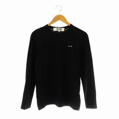 プレイコムデギャルソン PLAY COMME des GARCONS AD2023 ハートロゴ長袖T Tシャツ カットソー M ブラック AZ-T120 /DO ■OS