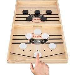 家族で楽しめる！エキサイティングなフリップホッケーゲーム大人用スリングショットボードゲーム、スーパー勝者スリングパックフーズボールボードゲームスリングショットテーブルホッケーパーティーゲームバウンスチェスホッケーゲームクリスマス、ハロウィン、感謝祭ギフト、
