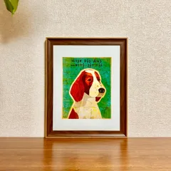 新品☆額縁付アートポスター☆犬の絵☆Irish Setter (Red & White)☆アイリッシュセッター☆インテリア☆動物病院／店舗様必見◆壁掛け☆99