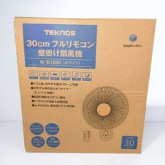 【中古品】TEKNOS テクノス 壁掛け扇風機 フルリモコン フラットガード KI-W280R〇YR-53637〇