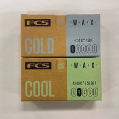 FCS サーフィンワックス 【真冬用×1＋冬春用×1】
