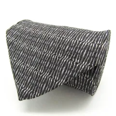 ヴァレンチノ ブランド ネクタイ パネル柄 ボーダー柄 シルク イタリア製 メンズ グレー Valentino 【中古】