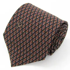 ヴァレンチノ ブランド ネクタイ ロゴ チェック柄 格子柄 パネル柄 シルク PO メンズ ブラック Valentino 【中古】