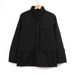 ジーユー 中綿ブルゾン ジャケット 無地 アウター マルチポケット メンズ Sサイズ ブラック 【中古】