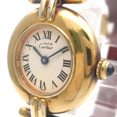 カルティエ Cartier マストコリゼ ヴェルメイユ レディース ウォッチ 腕時計 590002 クォーツ ローマン 管理12075