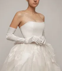 新品★まとめ買いでもっとお得！サテングローブ（肘上丈）