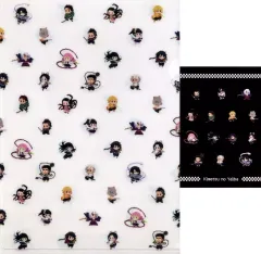 【中古】クリアファイル B.集合(ホワイト/ブラック) クリアファイル＆ポストカードセット 「鬼滅の刃 ドットシリーズ アニプレックス オンラインくじ」 C賞