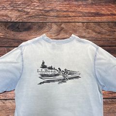 【L.L.Bean】半袖Tシャツ　フェード加工　両面プリント　XLサイズ
