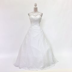 ウェディングドレス　中古　ホワイト　11号位　Aライン　結婚式　演奏会　ステージドレス　撮影衣装　W-309