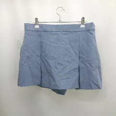 ◇ Θ ZARA ザラ 無地 フレアスカート風 サイズL ライトブルー系 レディース E  【1506230029259】