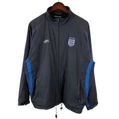 UMBRO ENGLAND ナイロンジャケット ブラック × ブルー Sサイズ