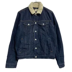 Gap デニムジャケット ギャップ S インディゴブルー ブルゾン ボタン 襟ボア 防寒 古着卸 アメリカ仕入 a611-8750