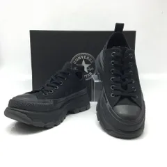10369 【美品・箱付き】CONVERSE コンバース ALL STAR 100 TREKWAVE MN ローカットスニーカー 23.5cm ブラック キャンバス 1SD191