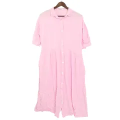 earth music&ecology アース ミュージック＆エコロジー 春夏★ レーヨン100% ストライプ シャツ ワンピース Sz.F レディース