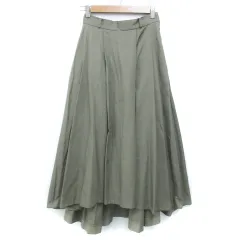 アーバンリサーチ ドアーズ URBAN RESEARCH DOORS フレアスカート フィッシュテールスカート ロング丈 マキシ丈 無地 F カーキ /FF27
