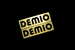 EEE-609-1 DEMIO 金黒 アクリル2層 ステッカー マツダ デミオ DJ DE DY 5FS 3FS カスタム 前期 後期 2枚1セット