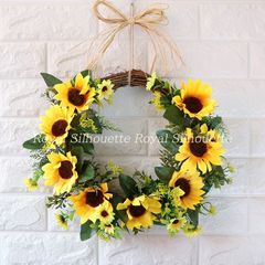 36cm♪♥︎向日葵リース♥︎ 初夏 ガーデン ナチュラル フラワー 玄関