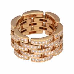 Cartier カルティエ ダイヤモンド マイヨン パンテール リング 750 K18 PG ピンクゴールド 日本サイズ約14号 #54【送料無料】指輪 豹 【中古】21190403