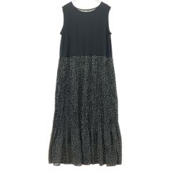 美品 Leilian レリアン 水玉柄 ノースリーブ ロングワンピース 5