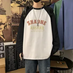 【5】新品 メンズ ラグラン プリント Tシャツ 長袖