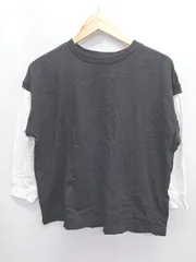 ◇ Θ CRAFT STANDARD BOUTIQUE クラフト 9分袖 カットソー サイズF ブラック レディース E  【1506110003898】