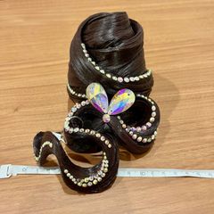 社交ダンス 付けシニョン ヘアピース 高級 豪華 お団子ウィッグ 新品未