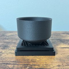 3Dプリンター鉢 / No.013 椀鉢 マットブラック