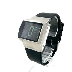 JUNGHANS ユンハンス Mega Futura メガ フトゥーラ 026/4102.00 SSレザー/QZ シルバーxブラック 稼動品【OE-795】