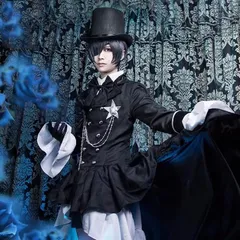 黒執事 シエル・ファントムハイヴ コスプレ 衣装 眼帯 指輪 ピアス フルセット 黒執事 13周年記念 シエル・ファントムハイヴ コスプレ衣装