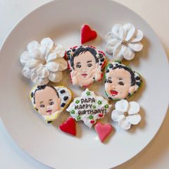 アイシングクッキー　似顔絵クッキー　お誕生日クッキー