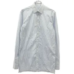 Maison Margiela1 メゾン マルジェラ 21SS コットンストライプロングスリーブシャツ S51DL0345 ブルー 40のサムネイル