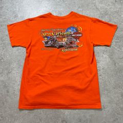 ハーレーダビッドソン 半袖Tシャツ オレンジ L【ST163】