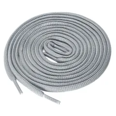 uxcell 靴紐 靴ひも シューレース 楕円形 オーバルタイプ スニーカー アスレチック 2足 ライトグレー 120 cm